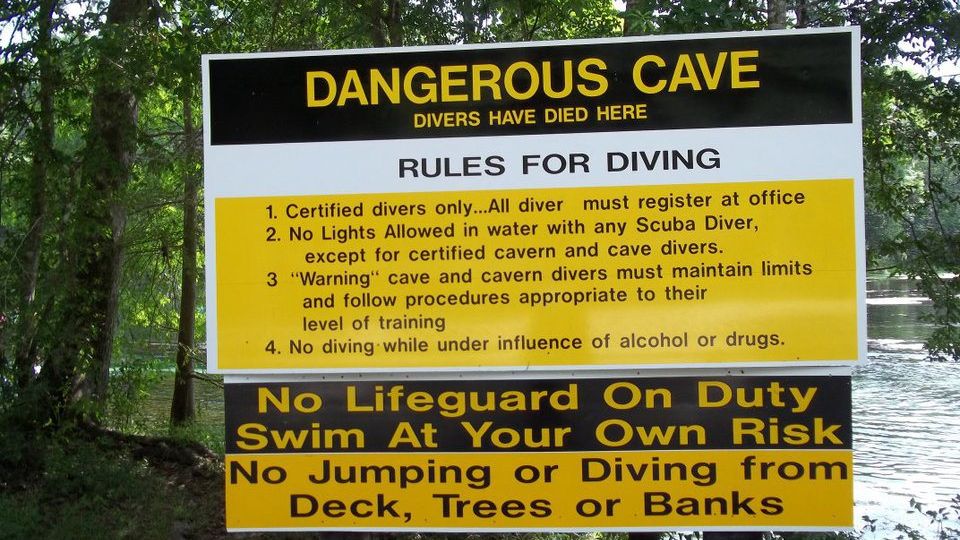 cave diving