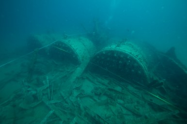 F.W. Abrams’s three boilers remain in situ. Photo: NOAA