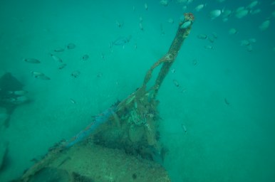 Stem post at bow of F.W. Abrams. Photo: NOAA
