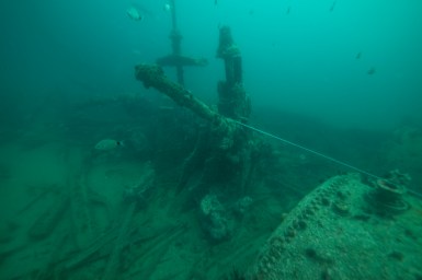 Engine remains and boilers of F.W. Abrams. Photo: NOAA