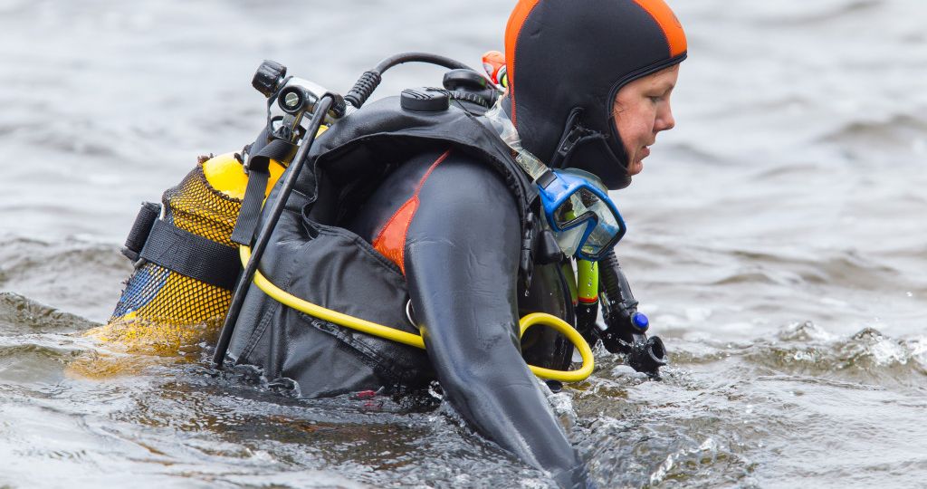 Scuba gear, woman