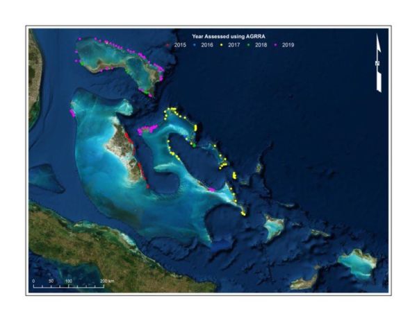 Map of sites assessed